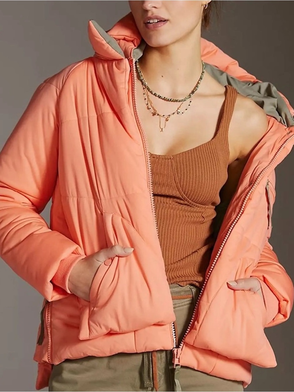 NWT Anthropologie X Avec Les Filles Colorblocked Puffer Jacket 2X